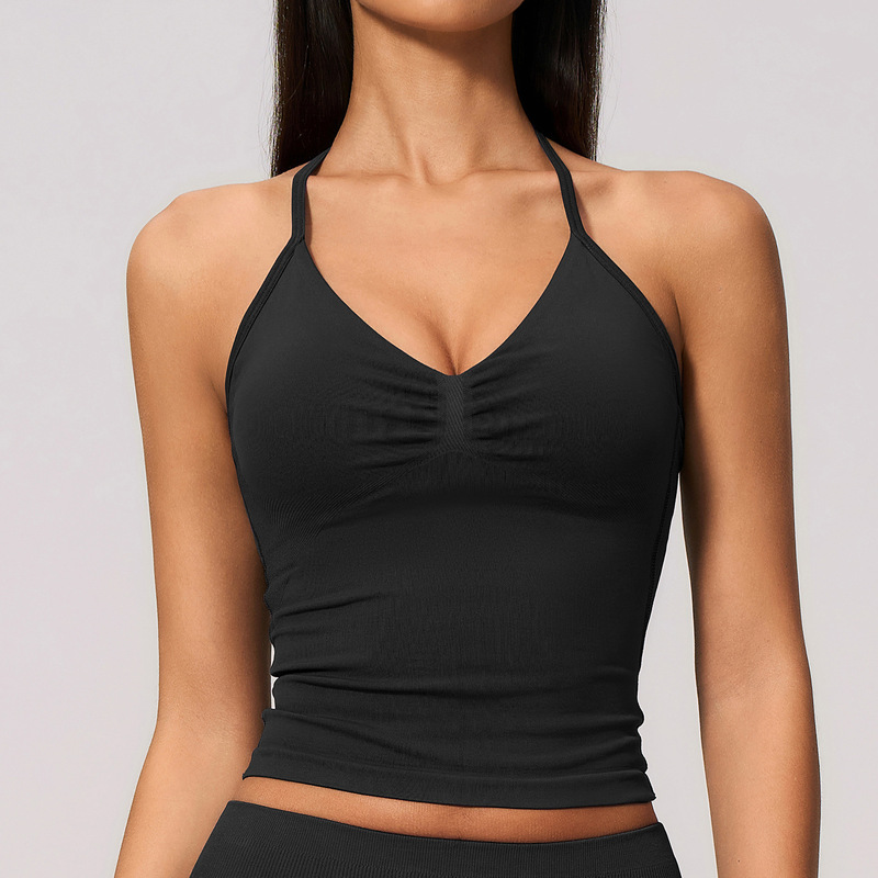 Seamless Yoga Tank Top With Ha - Pilates V Yoga 评论和价格
