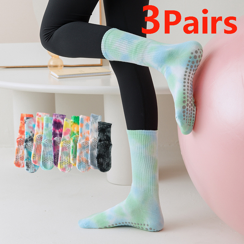 3 Pairs Gradient Yoga Socks fo - Youtube Yoga Pilates 评论和价格