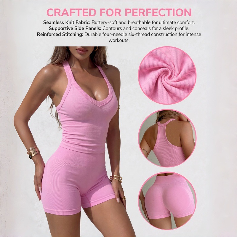 Sexy Cross-Back Yoga Set V-Nec - Pilates V Yoga 评论和价格