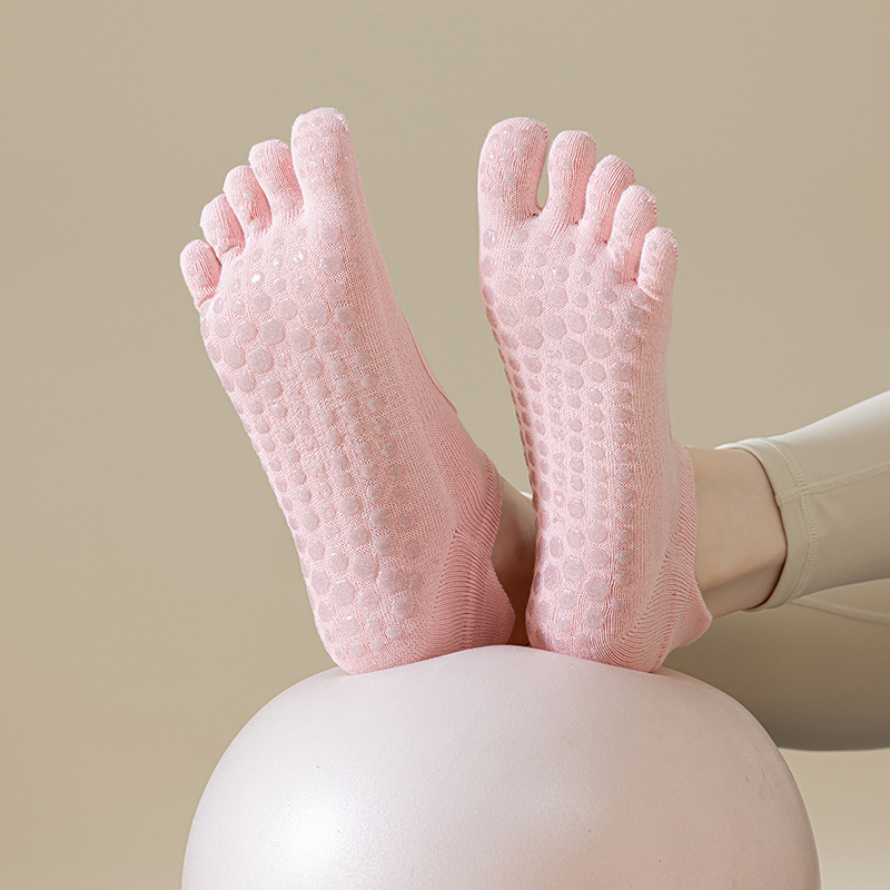 Non Slip Toe Socks for Yoga Pi - Youtube Yoga Pilates 评论和价格