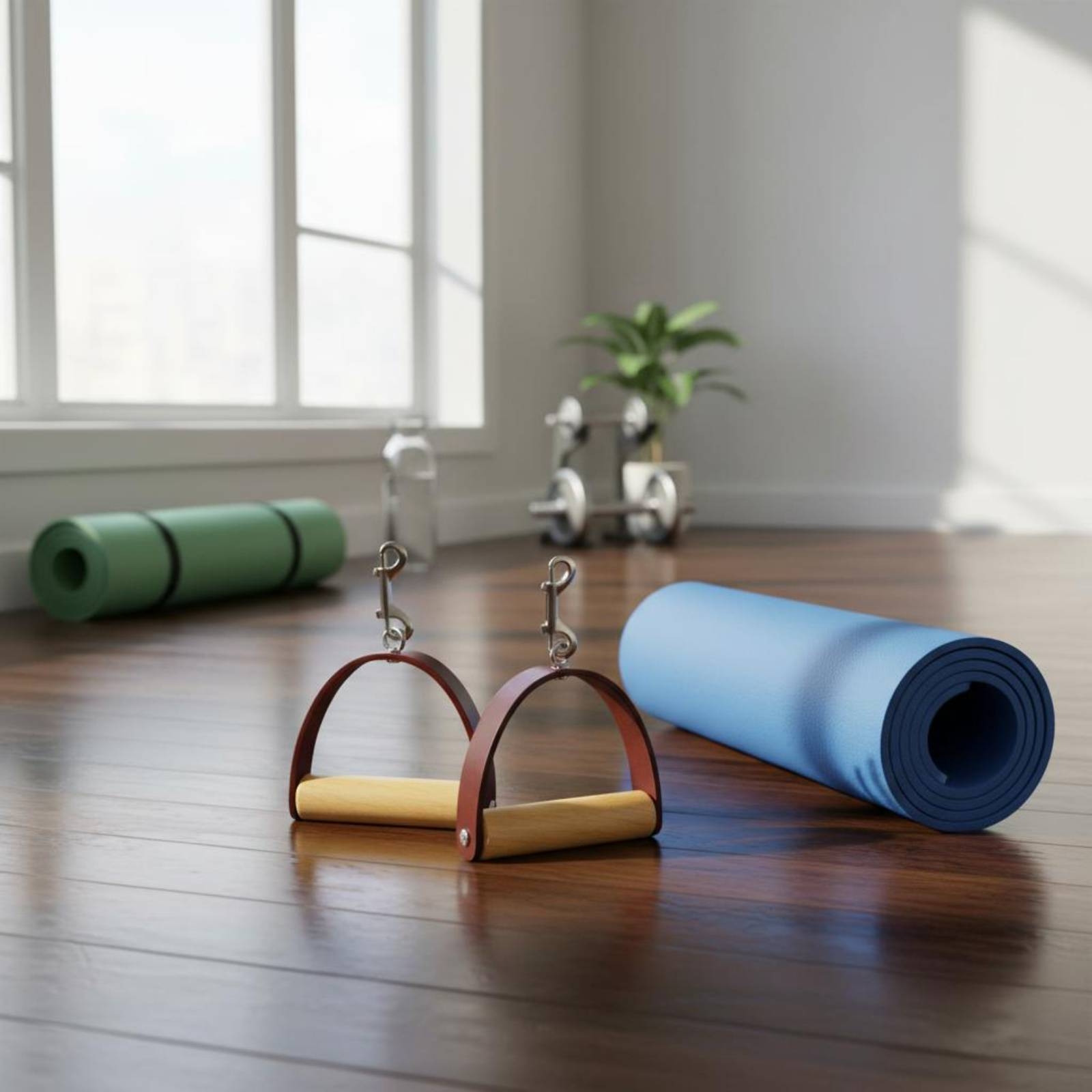 2Pcs/Set Pilates Leather Handl - Pilates & Yoga Unleashed Studio 评论和价格