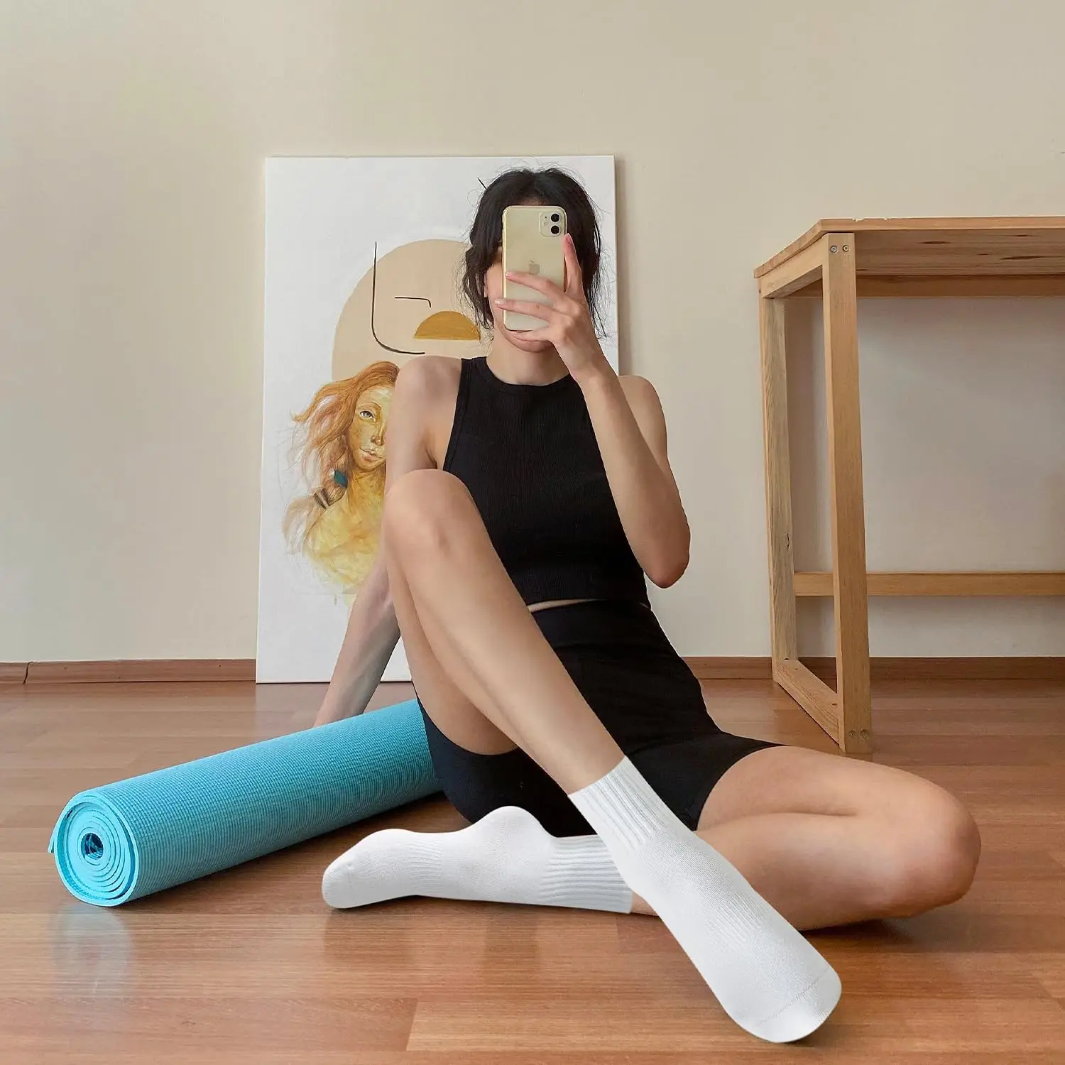 4 pairs of women's yoga socks, - Pilates Is Yoga 评论和价格