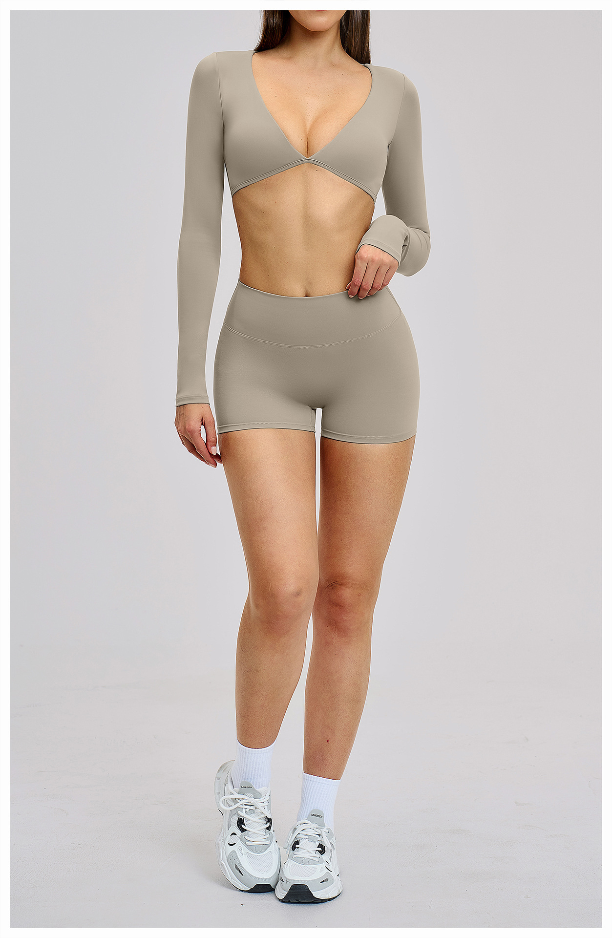 Sexy V-Neck Beautiful Back Hig - Pilates V Yoga 评论和价格