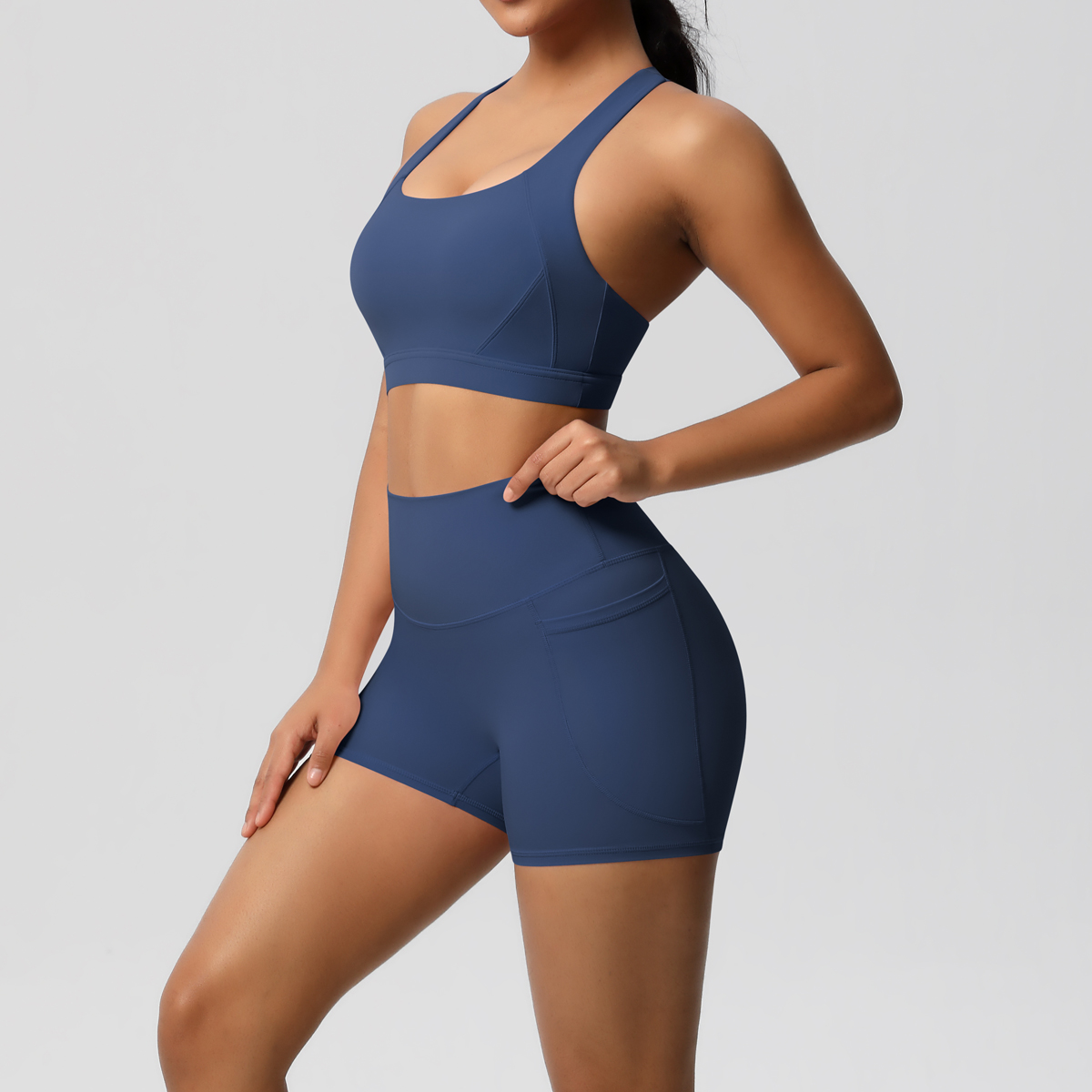 2PCS Sportswear With Pocketed  - Pilates Yoga Set 评论和价格