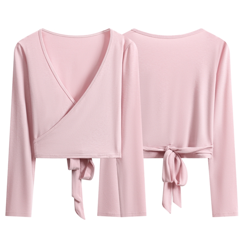 DRUR Long Sleeve Wrap Yoga Top - Pilates V Yoga 评论和价格