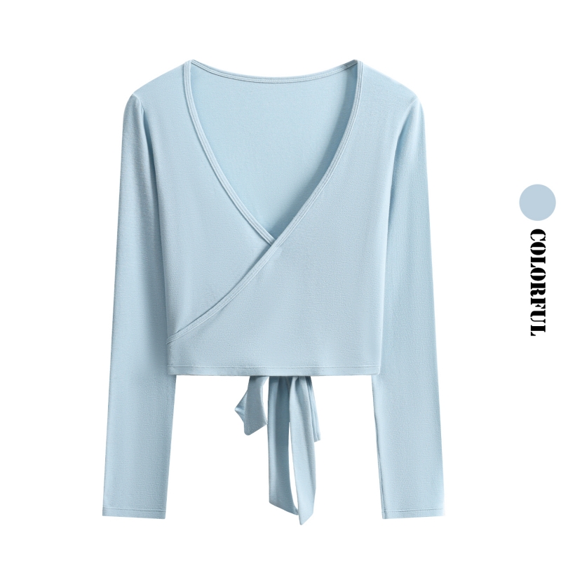 DRUR Long Sleeve Wrap Yoga Top - Pilates V Yoga 评论和价格