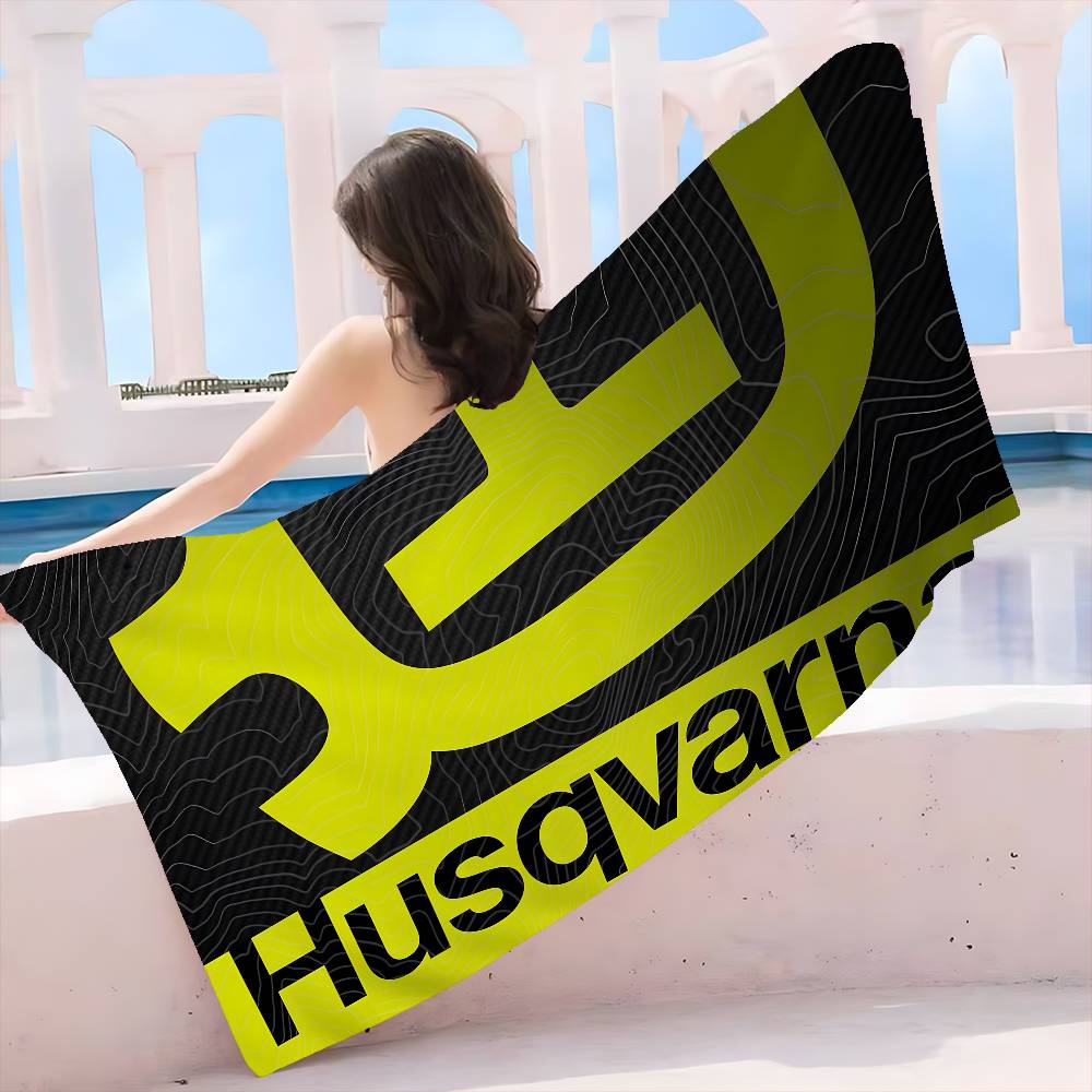 H-HusqvarnaS Logo Beach Towel  - Pilates Yoga Towel 评论和价格