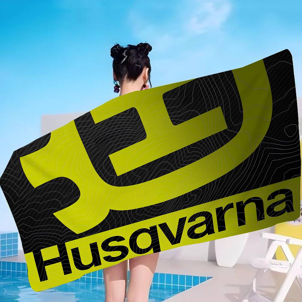 H-HusqvarnaS Logo Beach Towel  - Pilates Yoga Towel 评论和价格