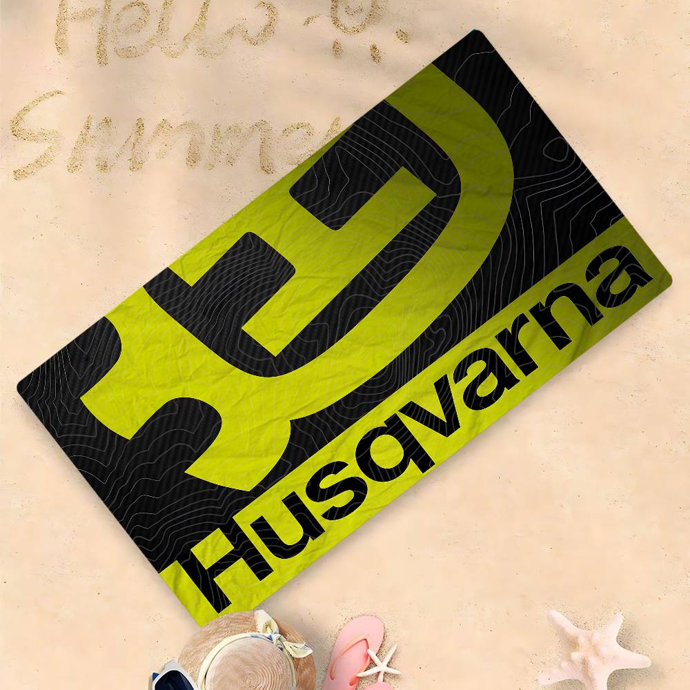 H-HusqvarnaS Logo Beach Towel  - Pilates Yoga Towel 评论和价格