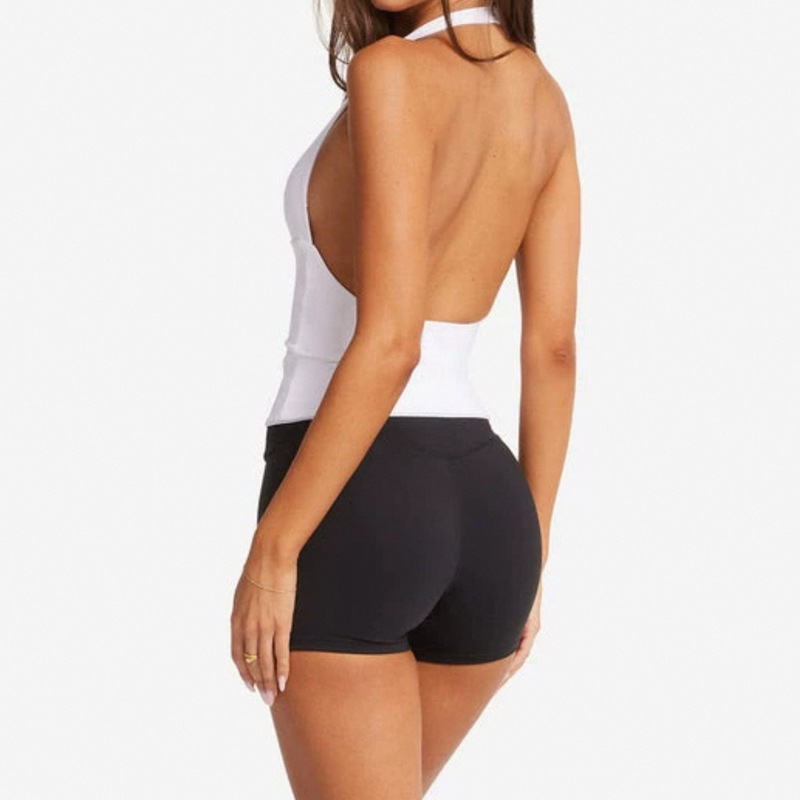 Women's Halter Neck Deep V Bac - Pilates V Yoga 评论和价格